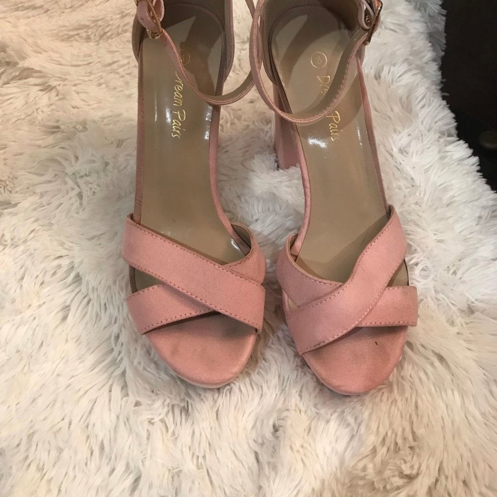Pink High Heel Sandals